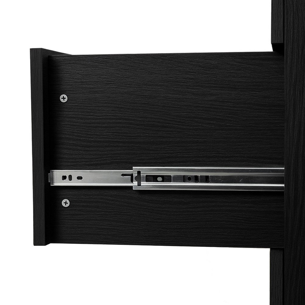Moru Modular Oversize Dresser Chest | 3 Deep Drawers | Modern Black Wood