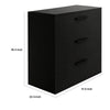 Moru Modular Oversize Dresser Chest | 3 Deep Drawers | Modern Black Wood