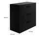 Moru Modular Oversize Dresser Chest | 3 Deep Drawers | Modern Black Wood