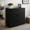 Moru Modular Oversize Dresser Chest | 3 Deep Drawers | Modern Black Wood
