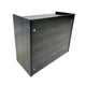 Roby Nightstand | Raised Border Top | Storage Shelf & Drawer | Dark Gray