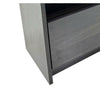 Roby Nightstand | Raised Border Top | Storage Shelf & Drawer | Dark Gray