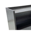Roby Nightstand | Raised Border Top | Storage Shelf & Drawer | Dark Gray