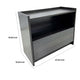 Roby Nightstand | Raised Border Top | Storage Shelf & Drawer | Dark Gray