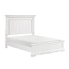 Jena Queen Size Bed | Paneled Frame Moldings | New Age Farmhouse White