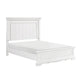 Jena Queen Size Bed | Paneled Frame Moldings | New Age Farmhouse White
