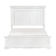 Jena Queen Size Bed | Paneled Frame Moldings | New Age Farmhouse White
