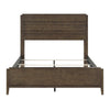 Eme Queen Size Bed | Slatted Headboard | Classic Dark Walnut Brown Frame