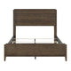 Eme Queen Size Bed | Slatted Headboard | Classic Dark Walnut Brown Frame