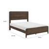 Eme Queen Size Bed | Slatted Headboard | Classic Dark Walnut Brown Frame