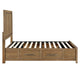 Cery Queen Size Storage Bed | 4 Side Drawers | Light Brown Hickory Veneer
