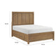 Cery Queen Size Storage Bed | 4 Side Drawers | Light Brown Hickory Veneer