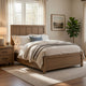 Cery Queen Size Storage Bed | 4 Side Drawers | Light Brown Hickory Veneer