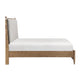 Seny Queen Size Bed | Removable Light Gray Cushion Headboard | Brown