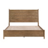Seny Queen Size Bed | Removable Light Gray Cushion Headboard | Brown