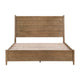 Seny Queen Size Bed | Removable Light Gray Cushion Headboard | Brown