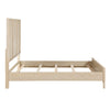 Ary Queen Size Bed | 3 Panel Farmhouse Headboard | Light Oak Brown