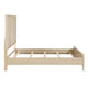 Ary Queen Size Bed | 3 Panel Farmhouse Headboard | Light Oak Brown