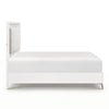 Cyna Queen Size Bed | Chenille Tufted Headboard and LED Lighting | White