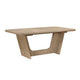 Wily Dining Table | 74-94" Extendable Top | U Base | Natural Oak Brown