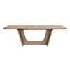Wily Dining Table | 74-94" Extendable Top | U Base | Natural Oak Brown