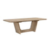 Wily Dining Table | 74-94" Extendable Top | U Base | Natural Oak Brown