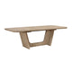 Wily Dining Table | 74-94" Extendable Top | U Base | Natural Oak Brown