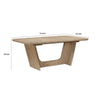 Wily Dining Table | 74-94" Extendable Top | U Base | Natural Oak Brown