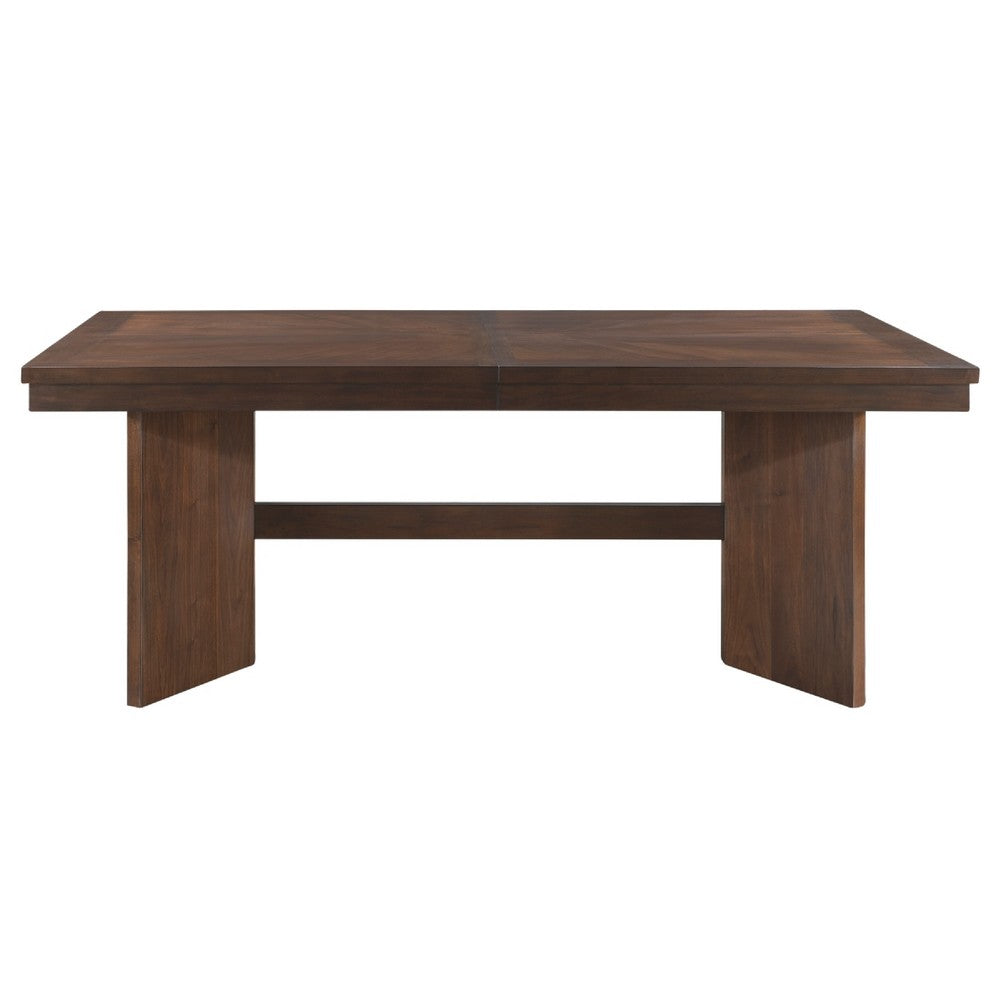 Bloi Dining Table | 76-94" Extendable Top | Walnut Brown Trestle Base