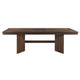 Bloi Dining Table | 76-94" Extendable Top | Walnut Brown Trestle Base