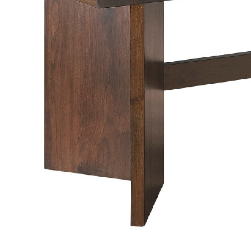 Bloi Dining Table | 76-94" Extendable Top | Walnut Brown Trestle Base