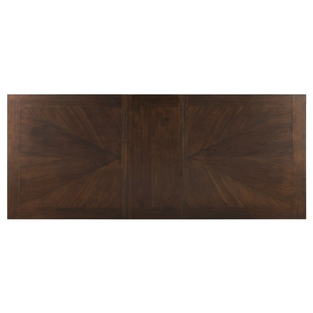 Bloi Dining Table | 76-94" Extendable Top | Walnut Brown Trestle Base