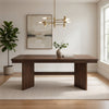Bloi Dining Table | 76-94" Extendable Top | Walnut Brown Trestle Base