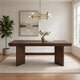 Bloi Dining Table | 76-94" Extendable Top | Walnut Brown Trestle Base