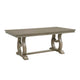 Mili Dining Table | 76-96" Extendable Top | Slim Trestle Base | Gray