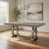 Mili Dining Table | 76-96" Extendable Top | Slim Trestle Base | Gray