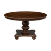 Rion Dining Table | 54" Round Top with Pedestal Base | Cherry Brown