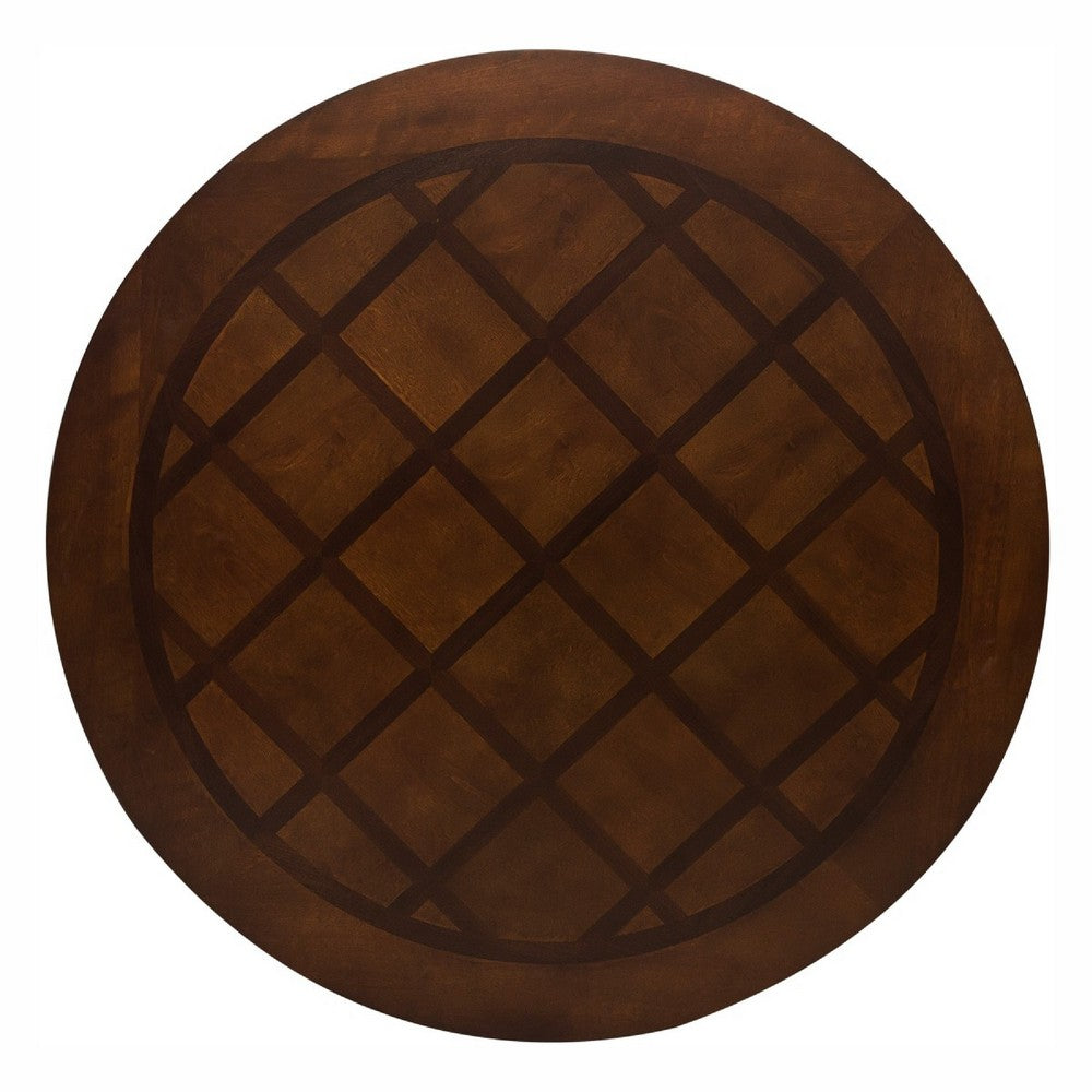 Rion Dining Table | 54" Round Top with Pedestal Base | Cherry Brown