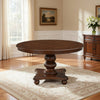 Rion Dining Table | 54" Round Top with Pedestal Base | Cherry Brown