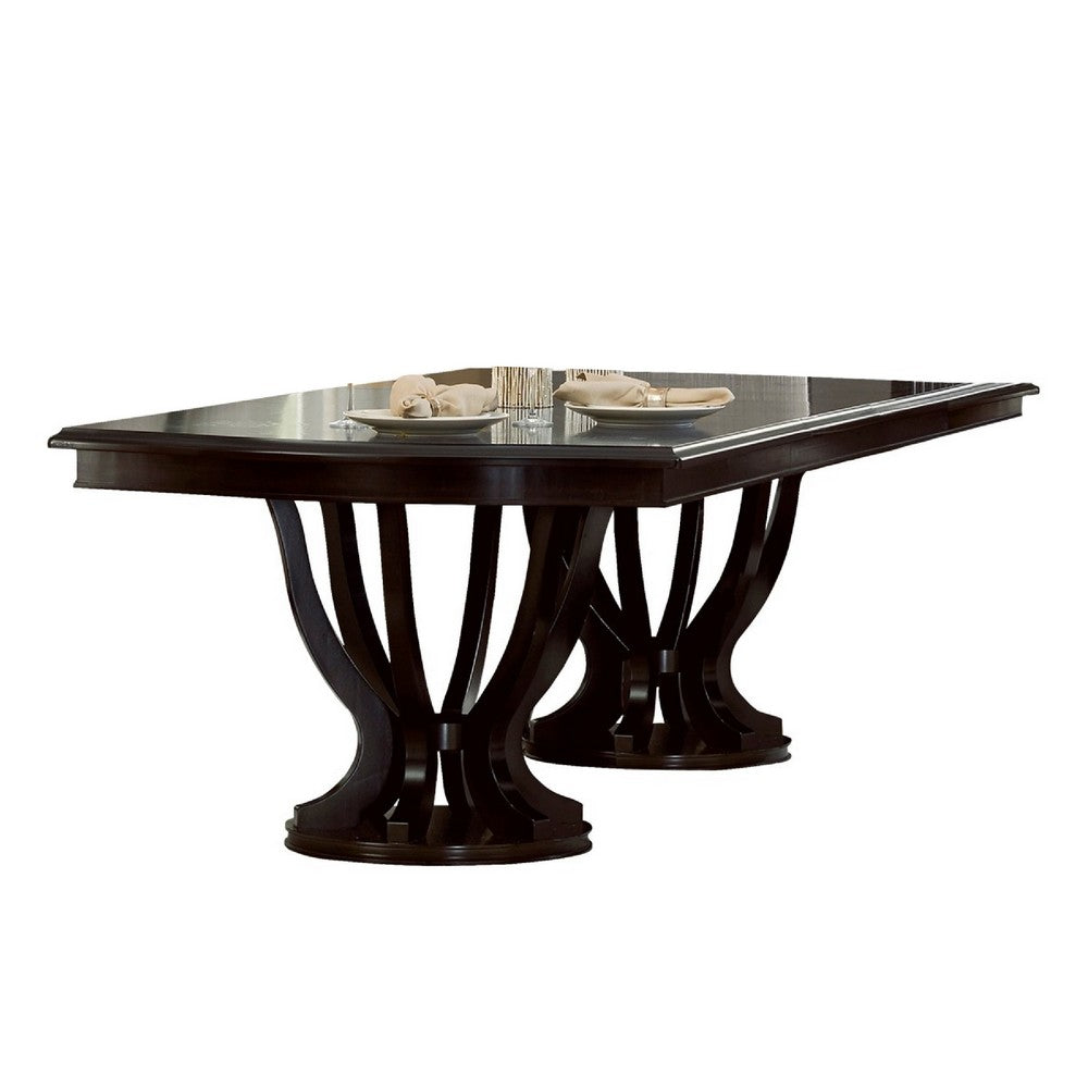 Vinci Dining Table | 84-107" Extendable Top | Vintage Espresso Brown