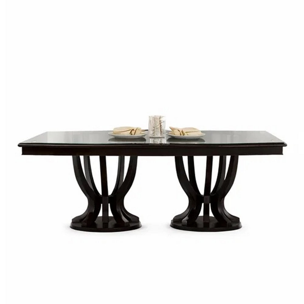 Vinci Dining Table | 84-107" Extendable Top | Vintage Espresso Brown