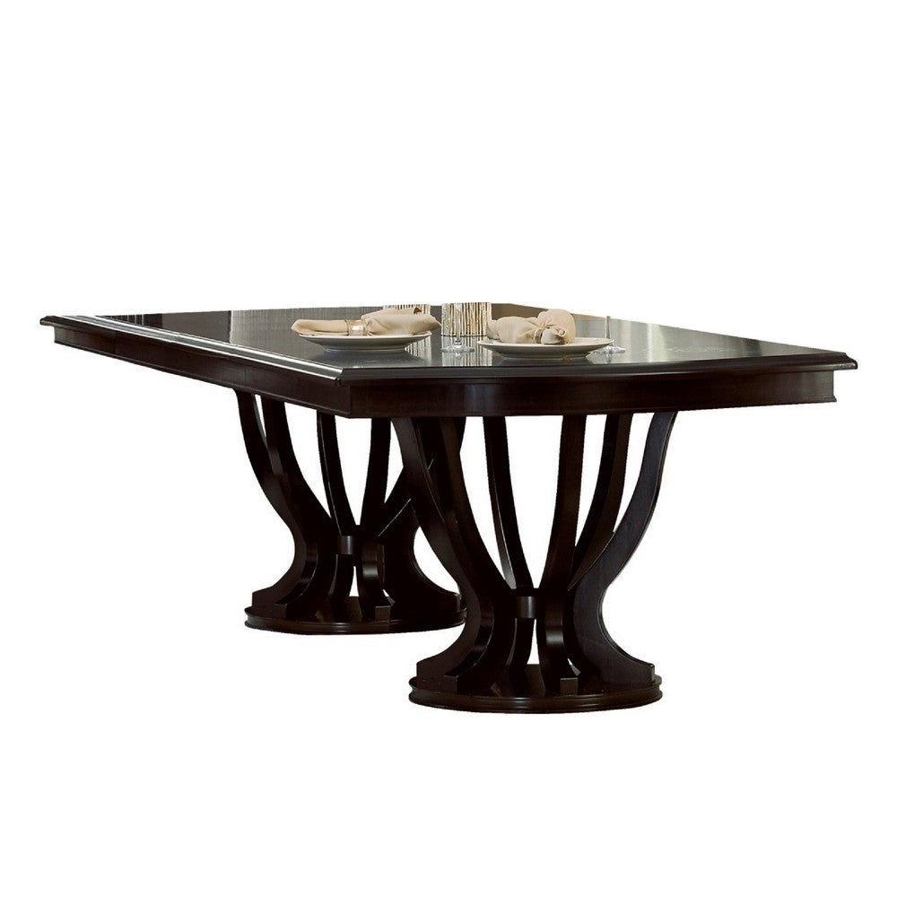 Vinci Dining Table | 84-107" Extendable Top | Vintage Espresso Brown