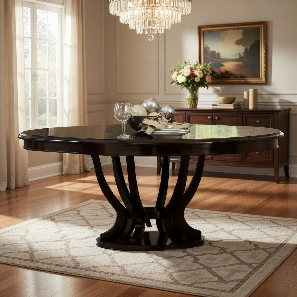 Vinci Dining Table | 60-76" Extendable Top | Classic Espresso Brown