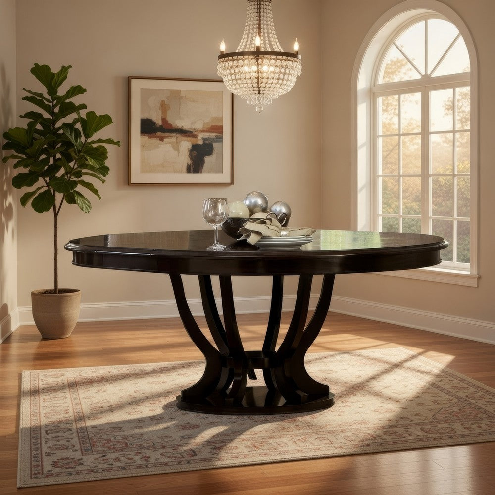 Vinci Dining Table | 60-76" Extendable Top | Classic Espresso Brown