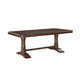 Feva Dining Table | 78-96" Extendable Top | Cherry Brown Trestle Base