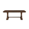 Feva Dining Table | 78-96" Extendable Top | Cherry Brown Trestle Base