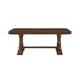 Feva Dining Table | 78-96" Extendable Top | Cherry Brown Trestle Base