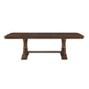 Feva Dining Table | 78-96" Extendable Top | Cherry Brown Trestle Base