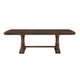 Feva Dining Table | 78-96" Extendable Top | Cherry Brown Trestle Base
