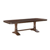 Feva Dining Table | 78-96" Extendable Top | Cherry Brown Trestle Base